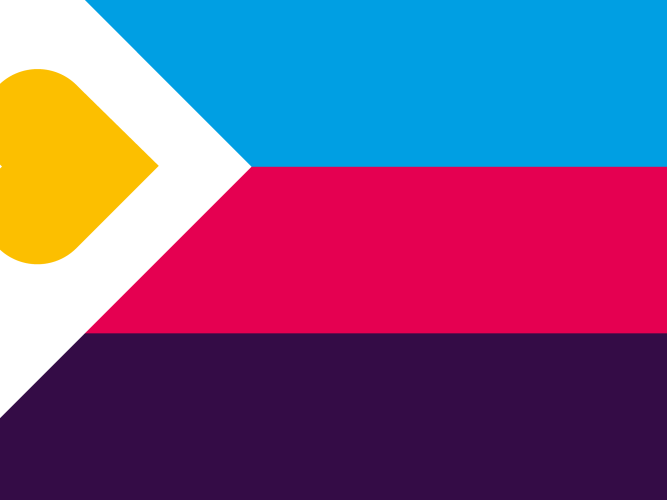 tricolor polyamory pride flag