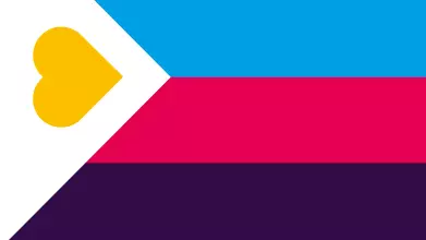 tricolor polyamory pride flag
